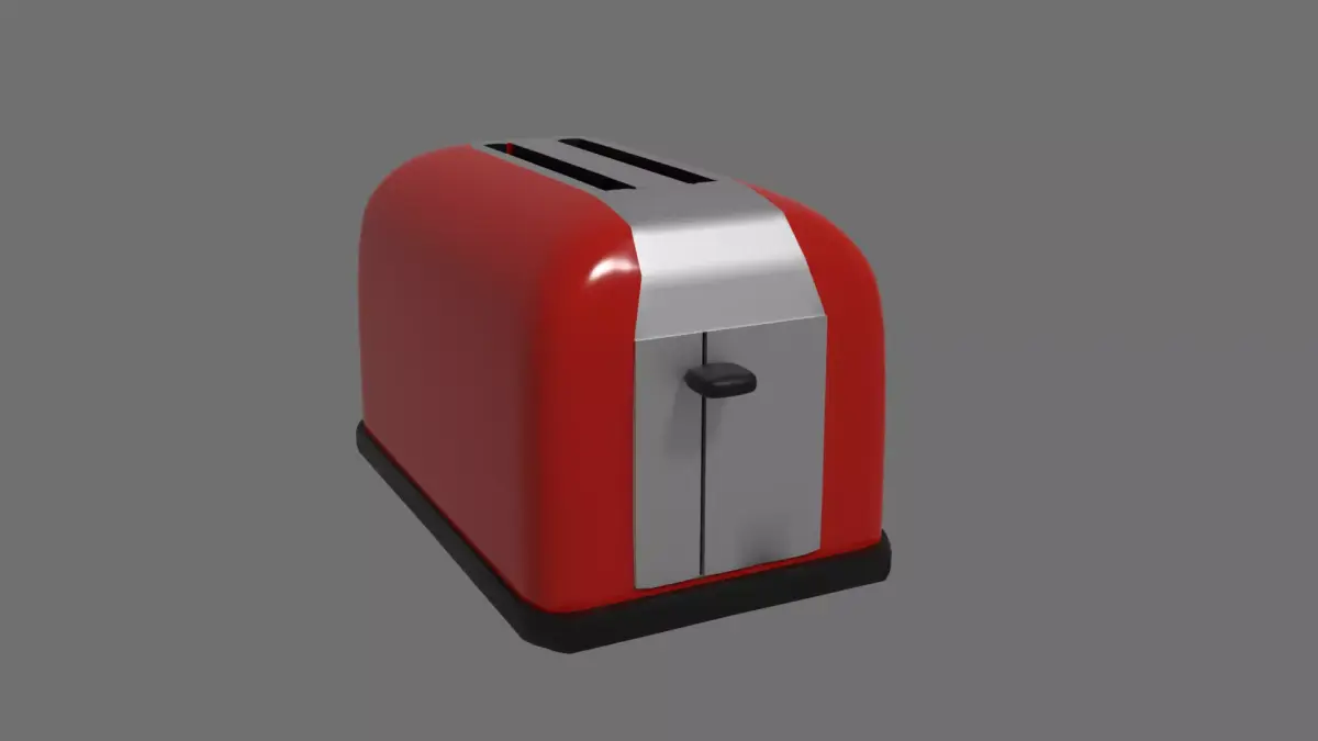Low Poly Toaster Free low-poly 3D model