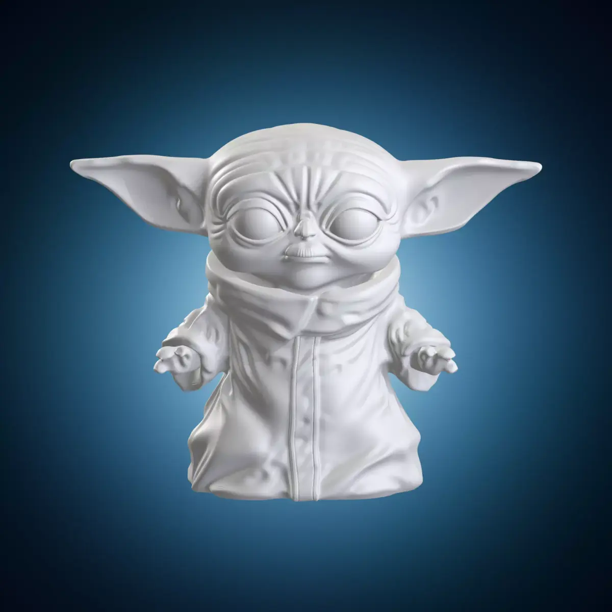 Grogu Star Wars Chibi Style Figure 3D print model