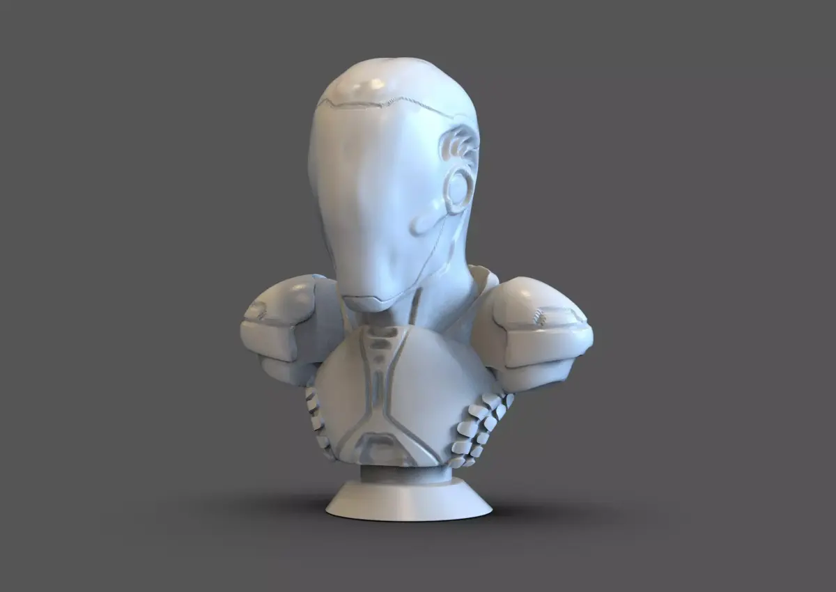 Cyborg Bust 3D print model buy