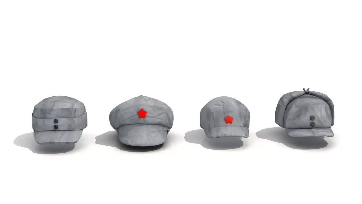 Military hat - octagonal hat 3D model