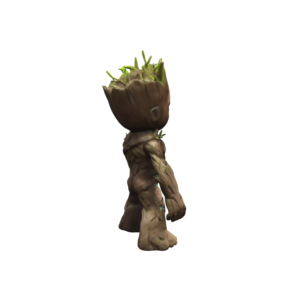 Groot character from Guardians of the Galaxy holding a huge s... 3D model