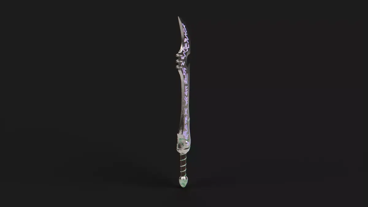 Magical Fantasy Machete Low-poly 3D model