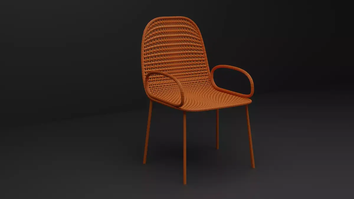 3D modern chair Free low-poly 3D model