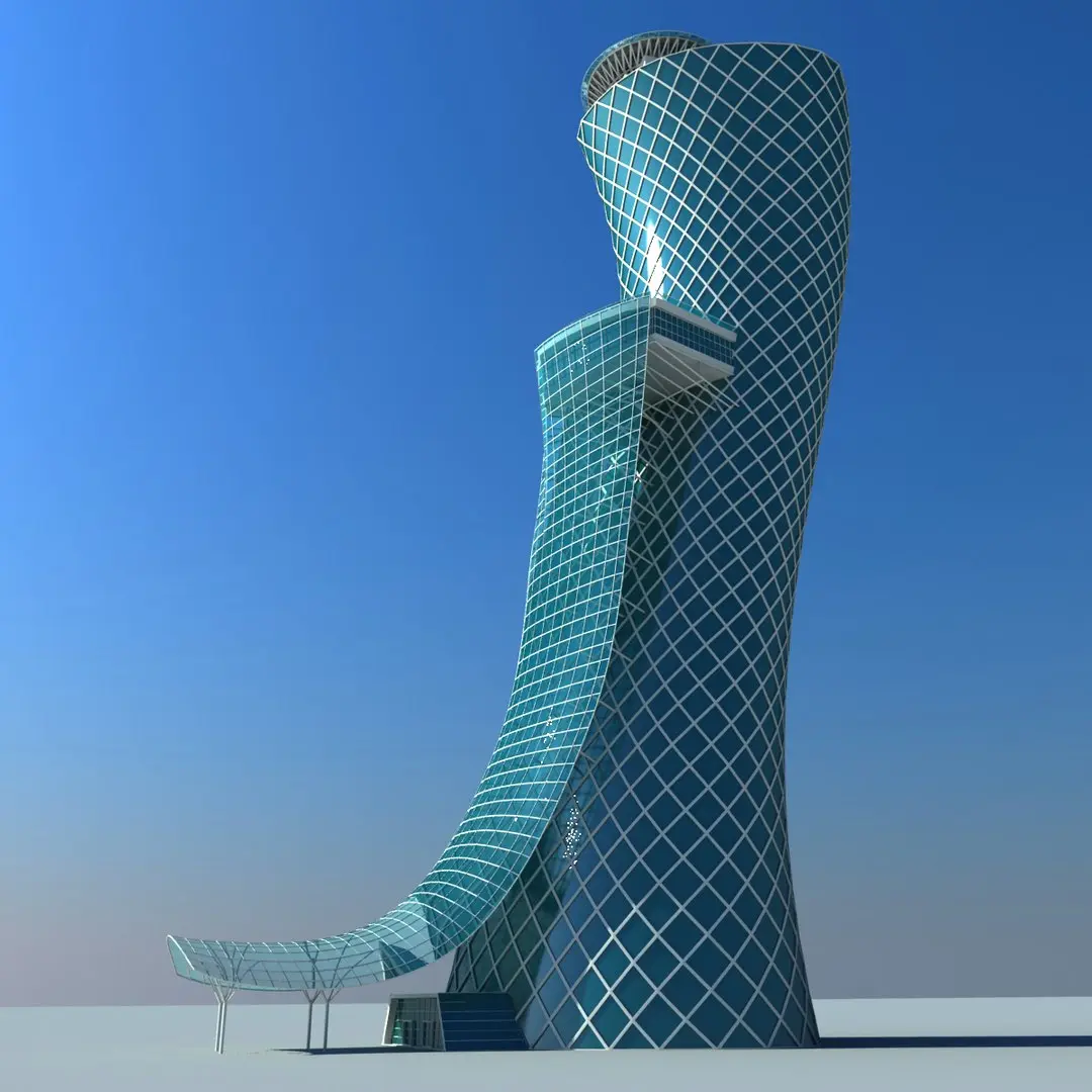 Abu Dhabi Capital Gate 3D model buy