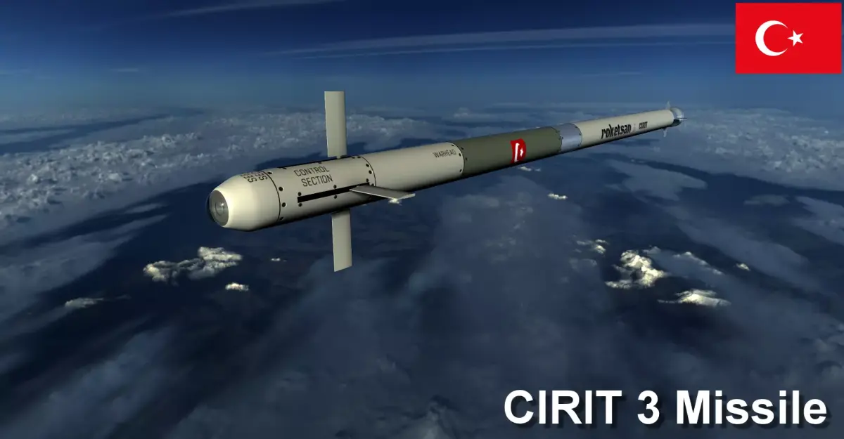 Roketsan Cirit 3 Missile Low-poly 3D model