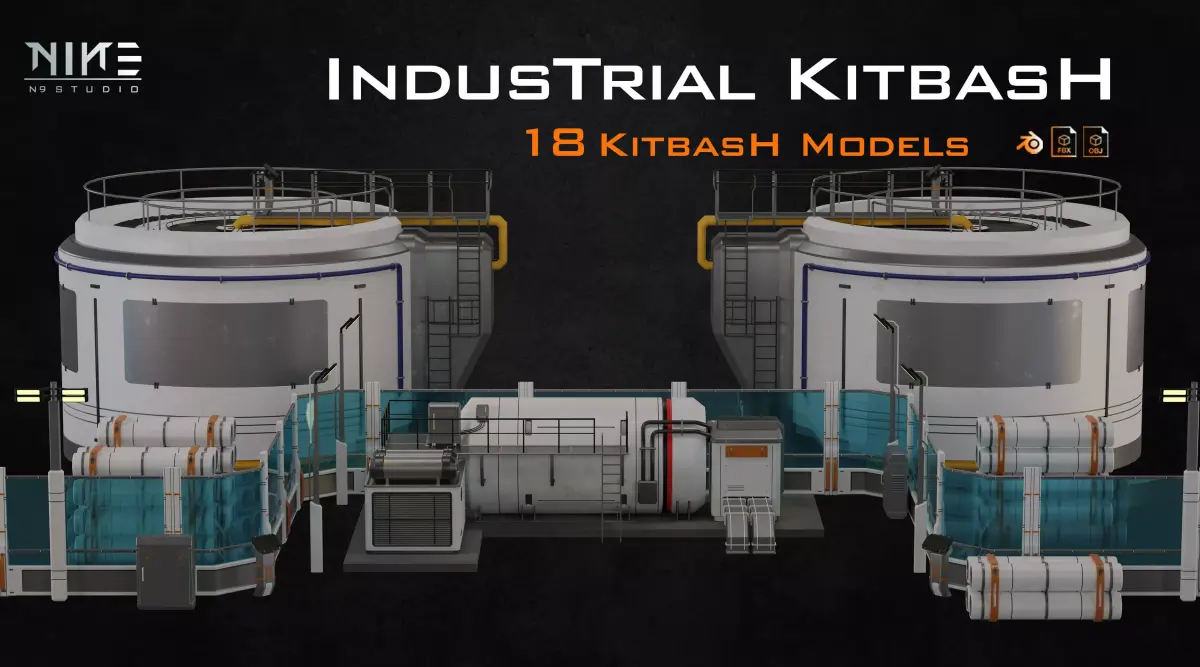 Industrial Kitbash-V7 3D model
