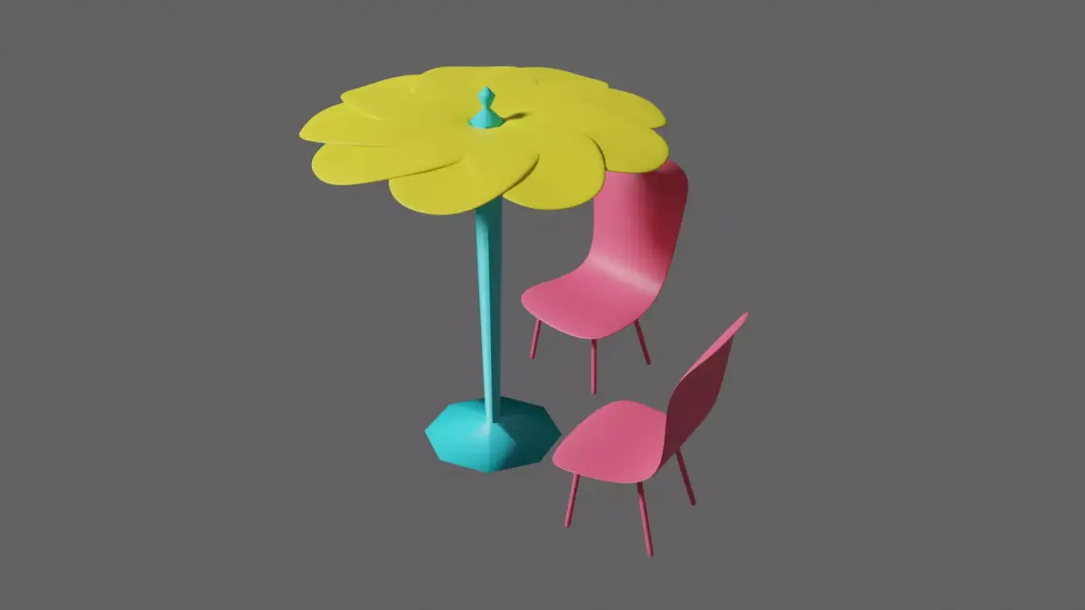 Beach Bench Free 3D model