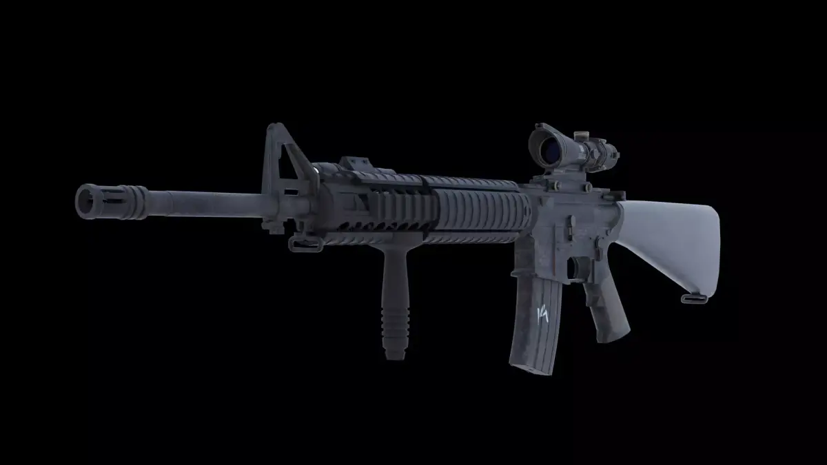 Tactical M16A4 M4 Assault Rifle Variant Game Ready Low-poly 3D model