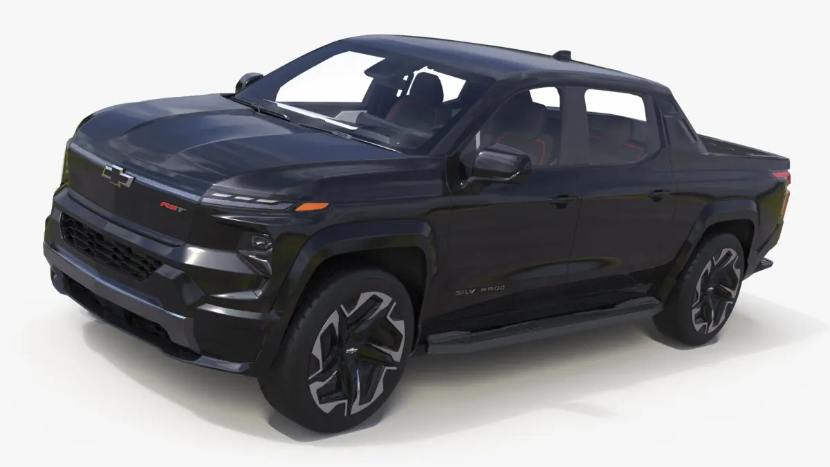 Black Chevrolet Silverado EV RST 2024 3D model