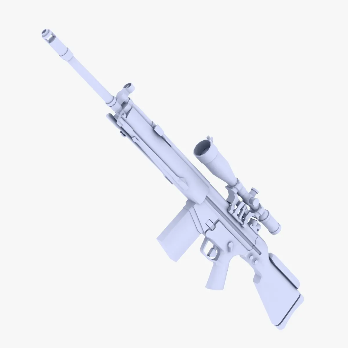 G3A3 Scoped Low-poly 3D model