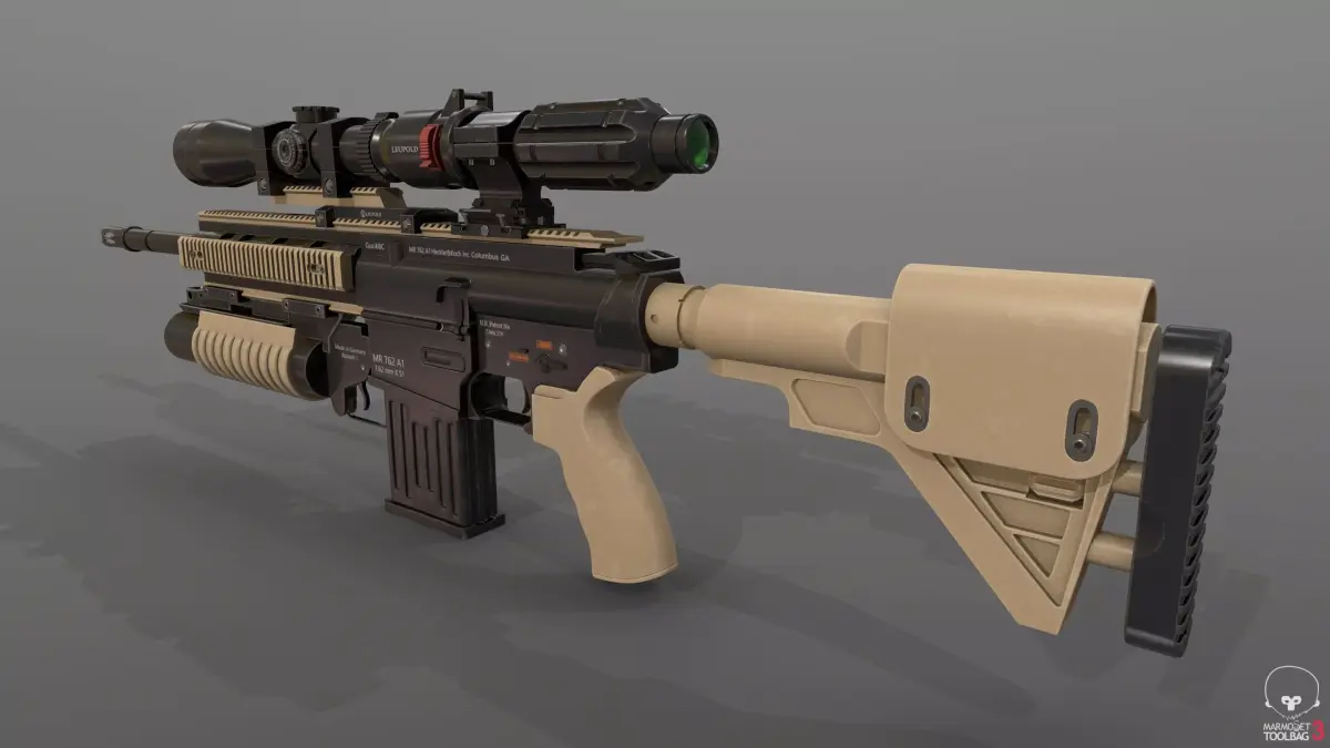 MR 762 Assault Rifle 3D model