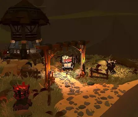 Stylized Fantasy Armory Environment Low Poly Game Ready Free low-poly 3D model