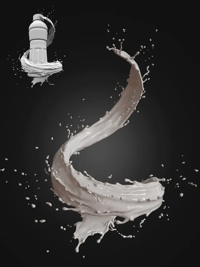 Splash curved 3D model