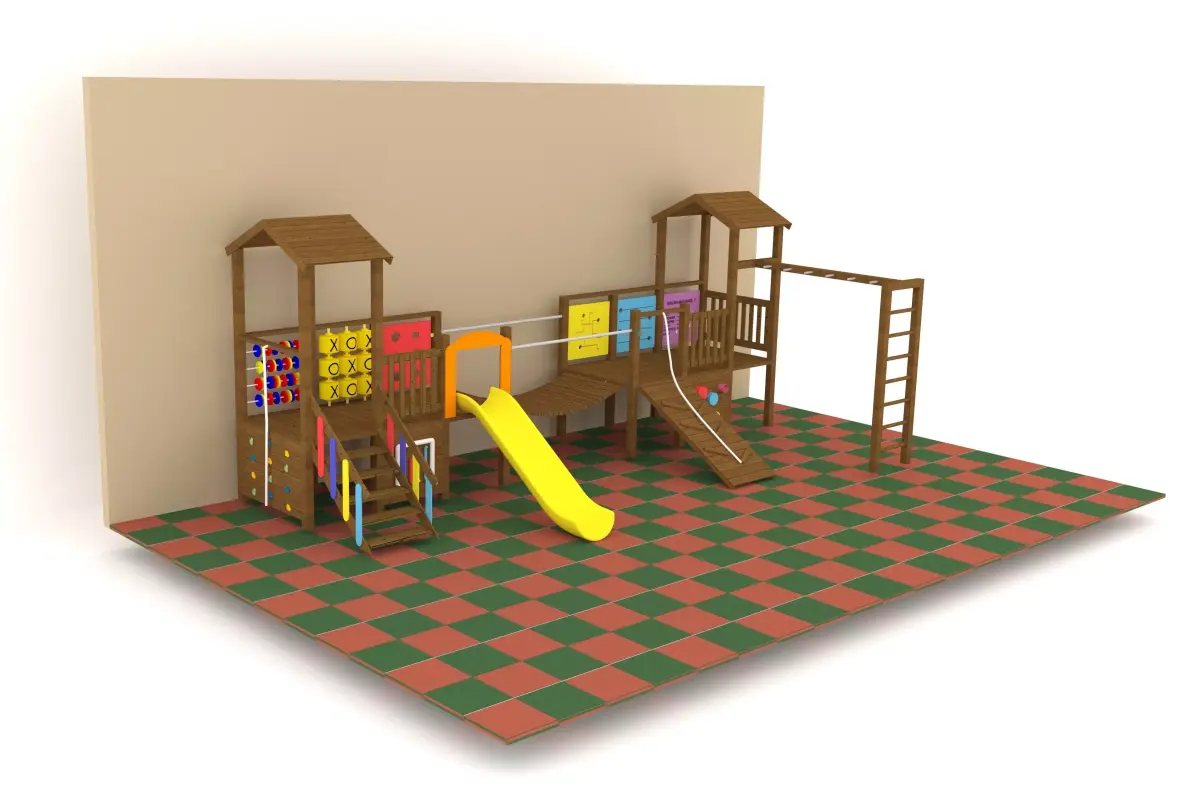 Playground wooden set 3D model purchase