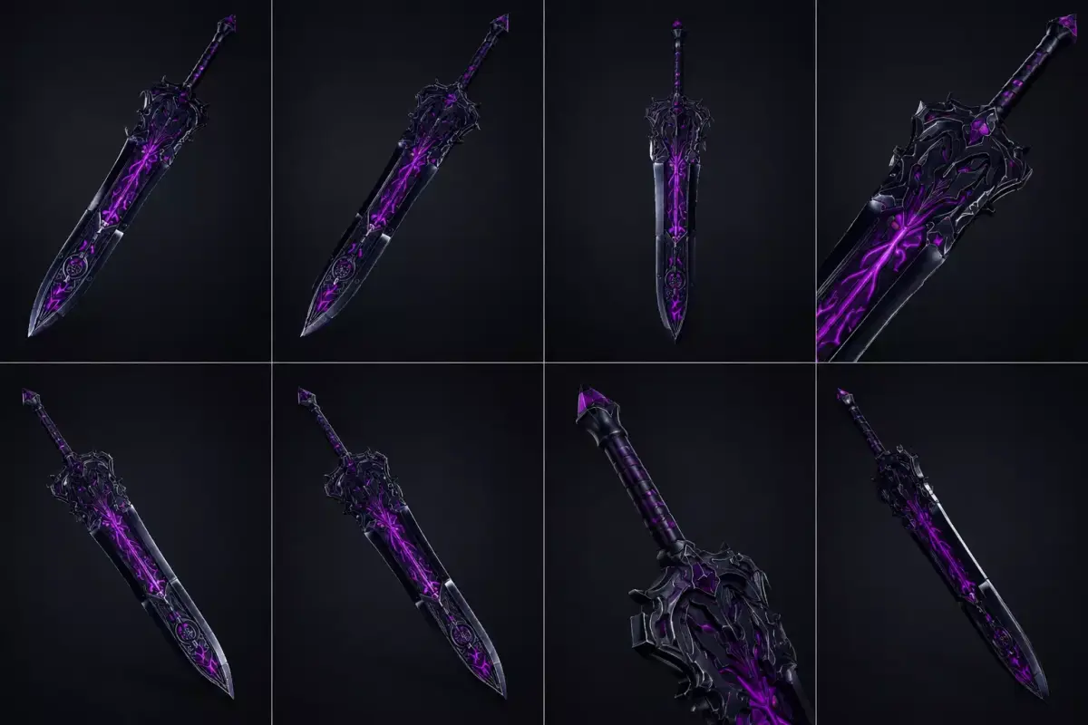 Cursed Greatsword Low-poly 3D model