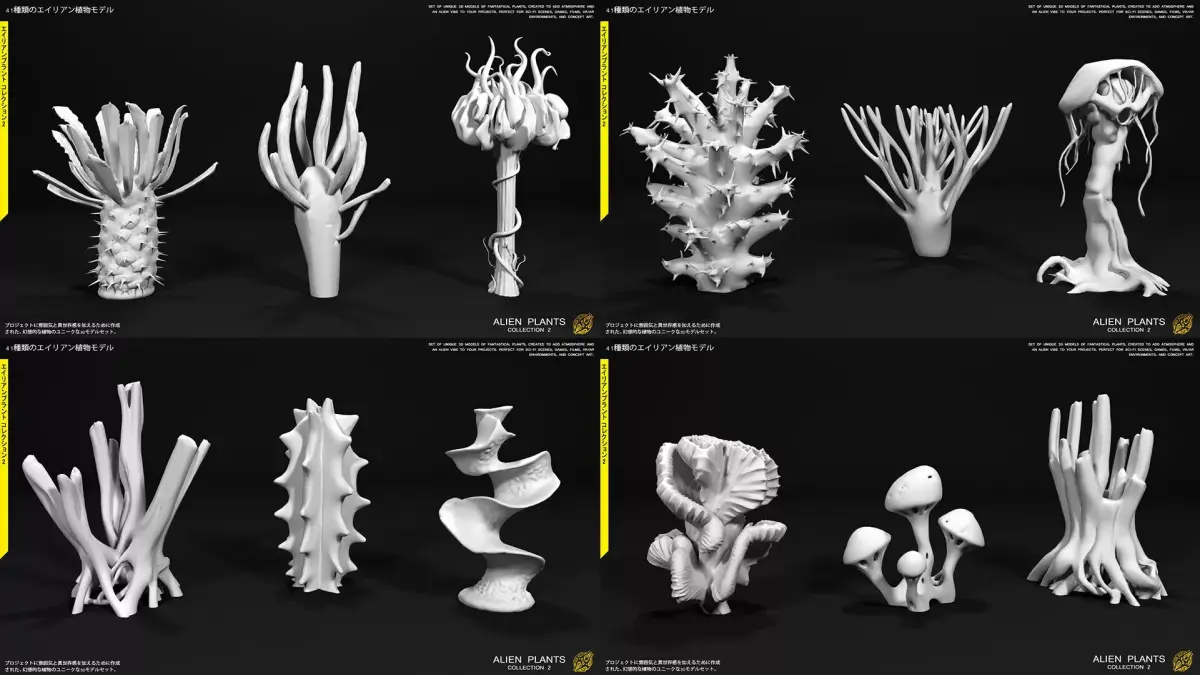 ALIEN PLANTS Collection 2 3D model