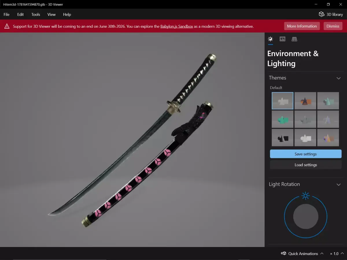 Anime Katana Sword - High Quality 3D Weapon Model 3D model