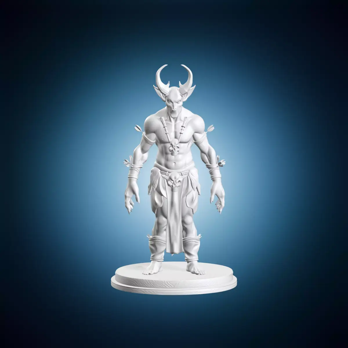Horned Demon Warrior 3D print model