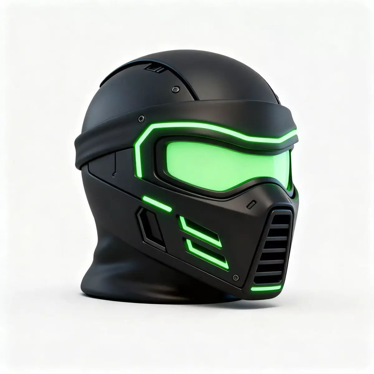 Stylized Cyber Ninja Mask 3D Model 3D Model Low-poly 3D model