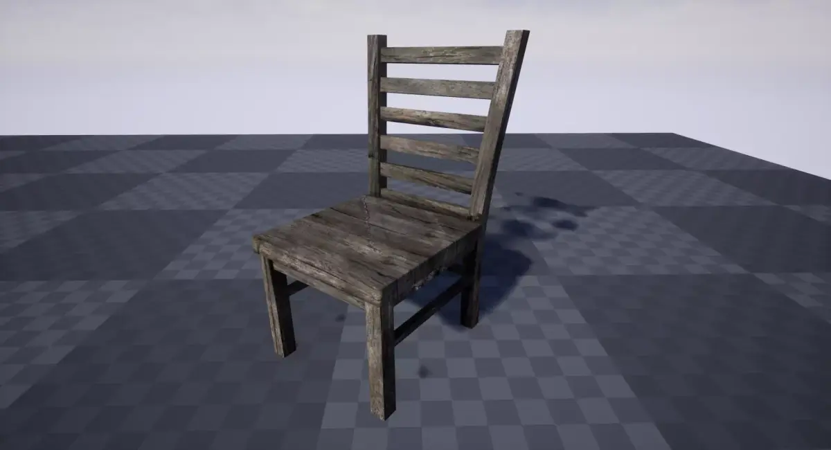Medieval Chair Free low-poly 3D model