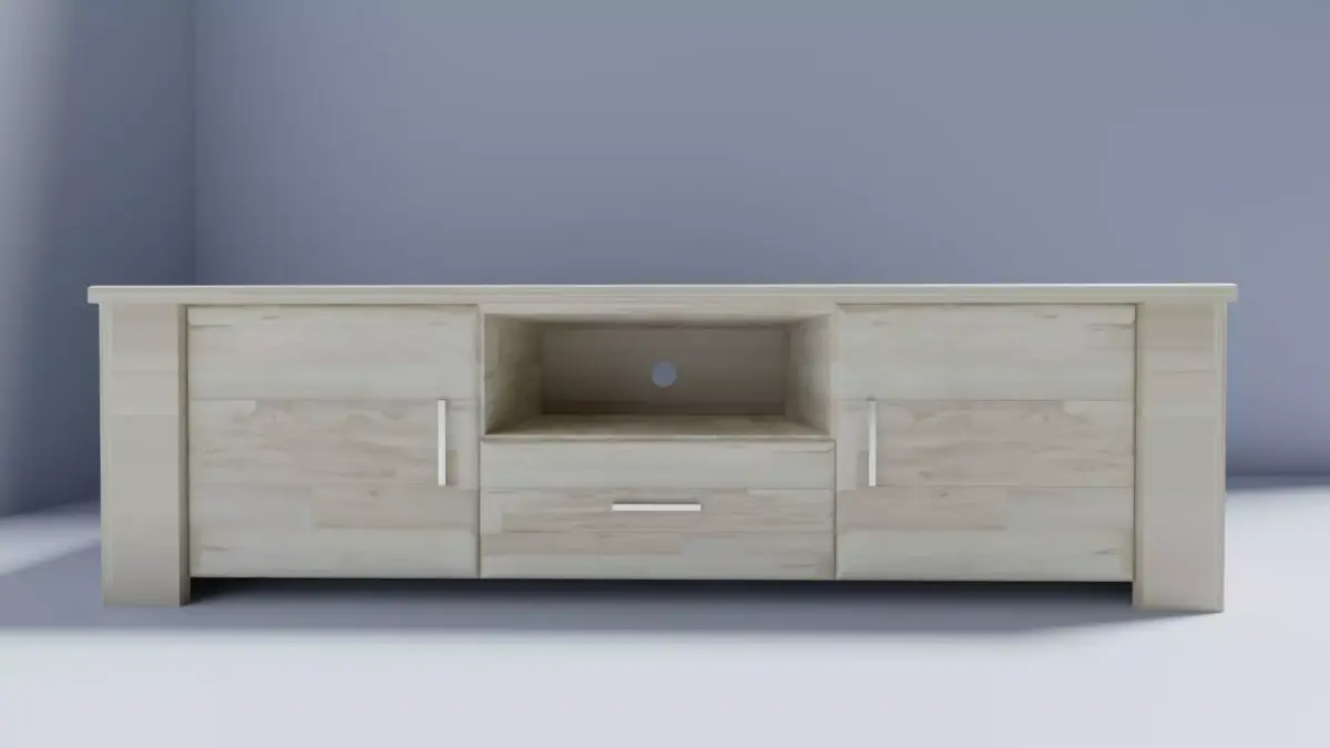 Wooden Tv Stand 3d model Free 3D model
