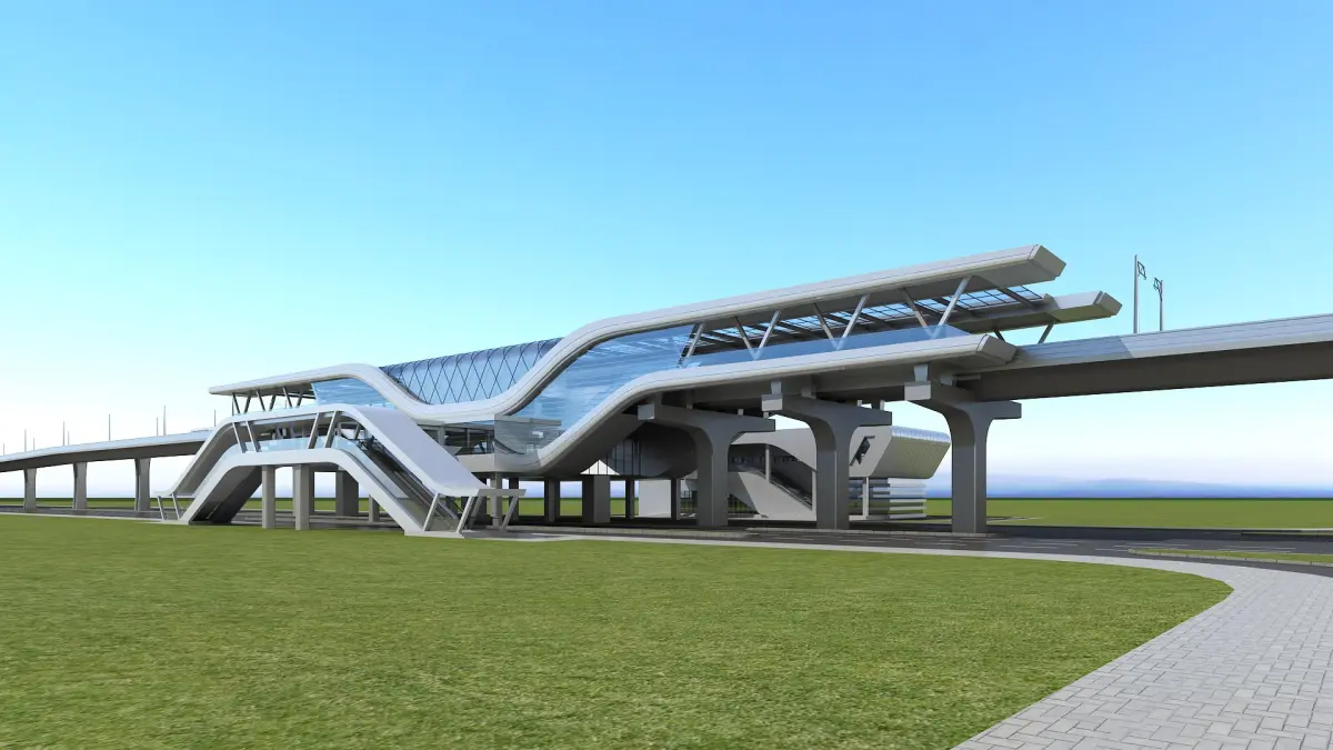 Light Rail Station 13 3D model