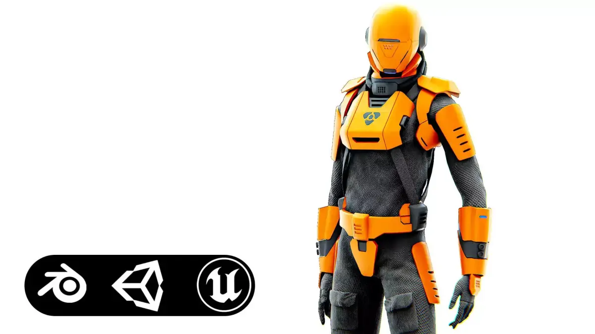 MARS MISSION UNIFORM Rigged for Unreal Engine - Unity - MIXAMO  3D model