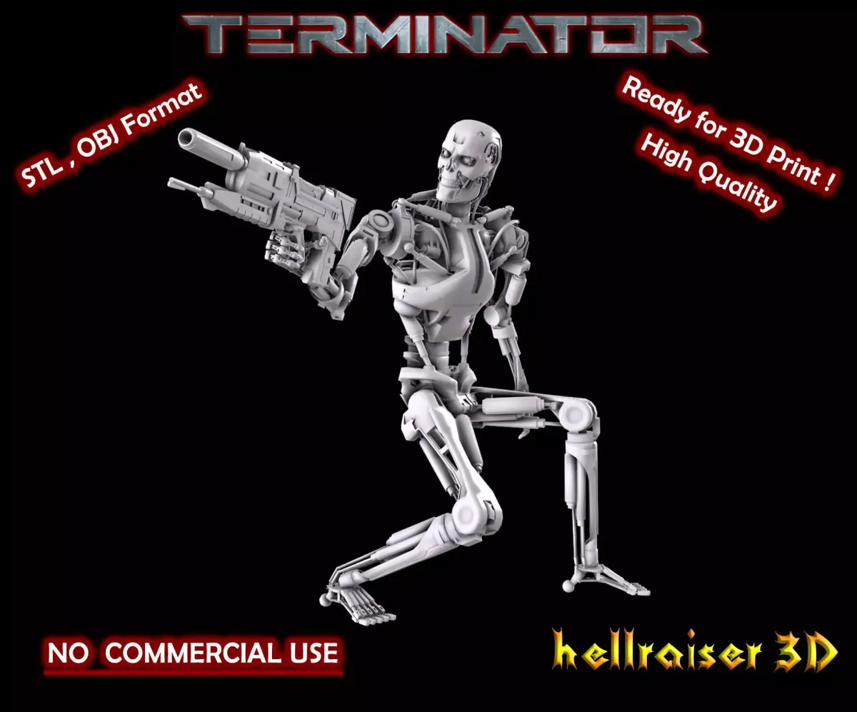 Terminator T-800 Endoskeleton Pose 5 3D print model purchase