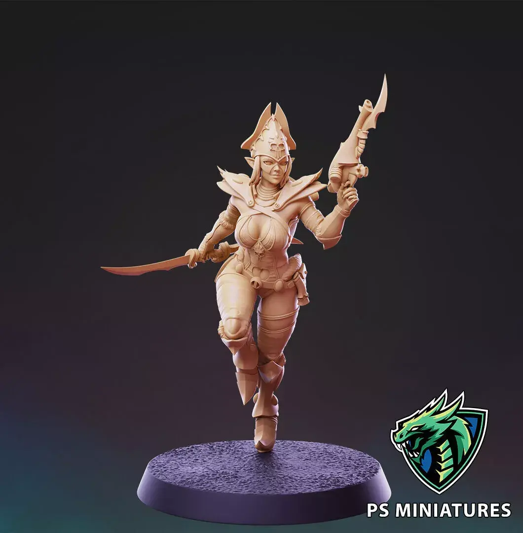 Dark Space Elves - Witches - Pose 1 3D print model