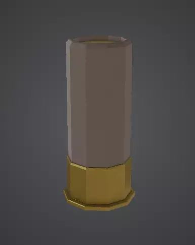 Low Poly Shotgun Shell Cartridge Low-poly 3D model