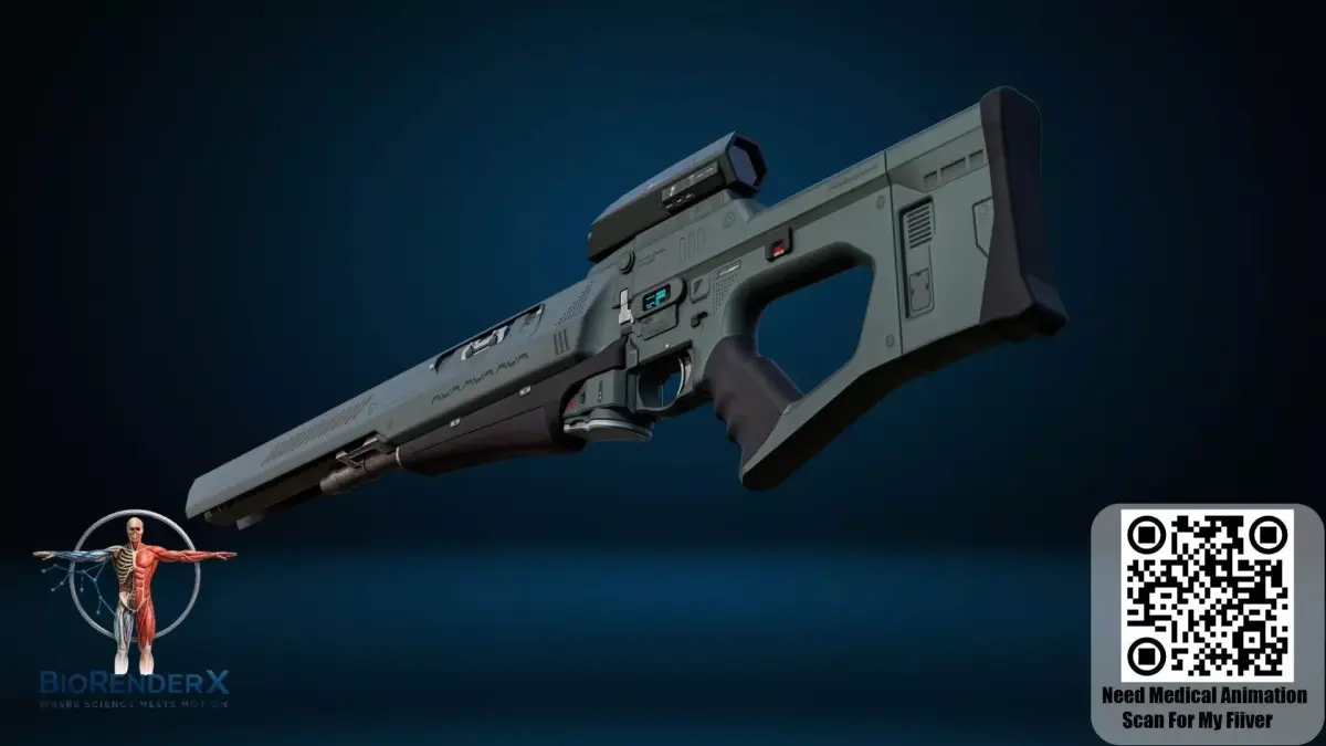 Futuristic Sci-Fi Shotgun 3D Model Game Ready Weapon Asset Low-poly 3D model