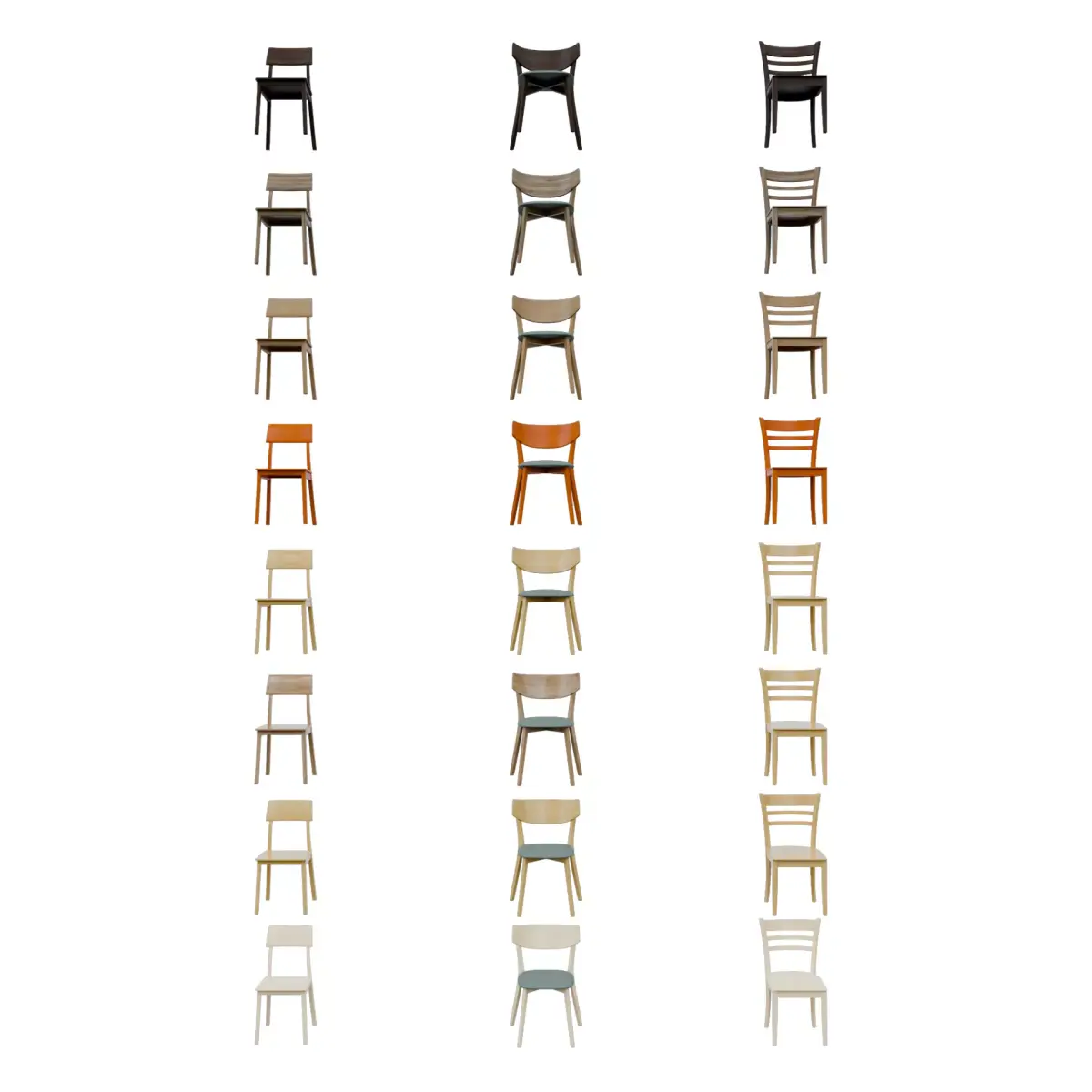 Wooden Chairs High Quality 3D Models Blender FBX OBJ Free 3D model