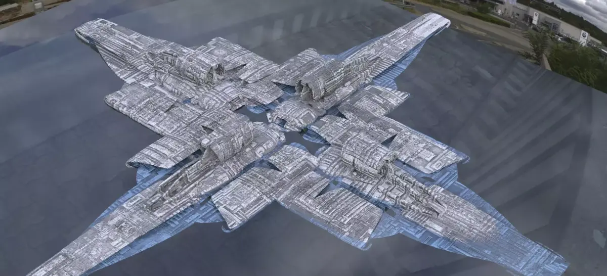 Alien Ship base Starfish 3D model