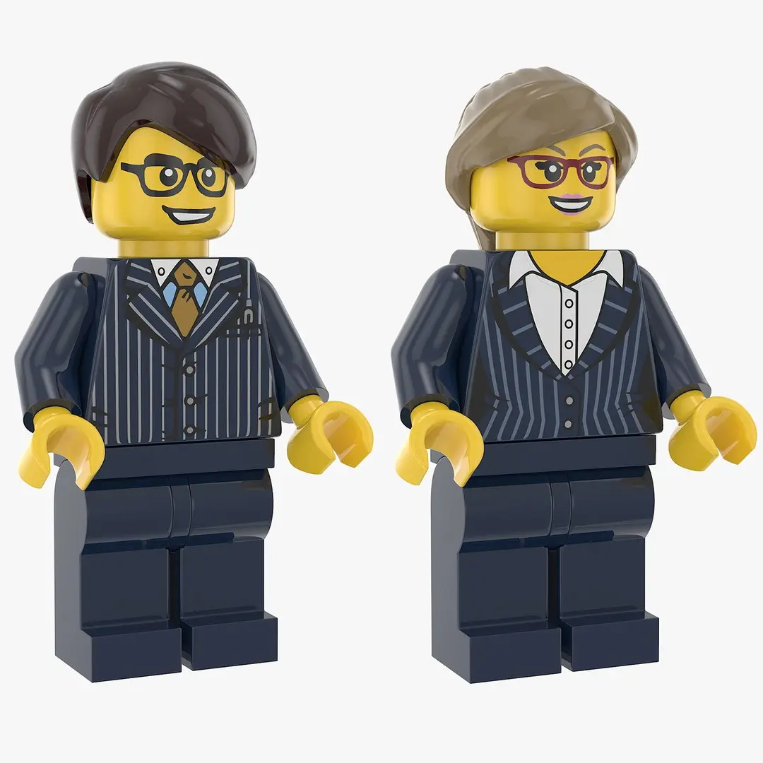 Lego Man And Woman Executive 3D model