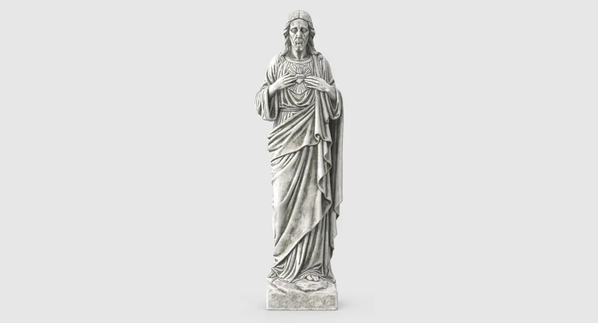 Jesus Christ Sacred Heart Statue 3D model