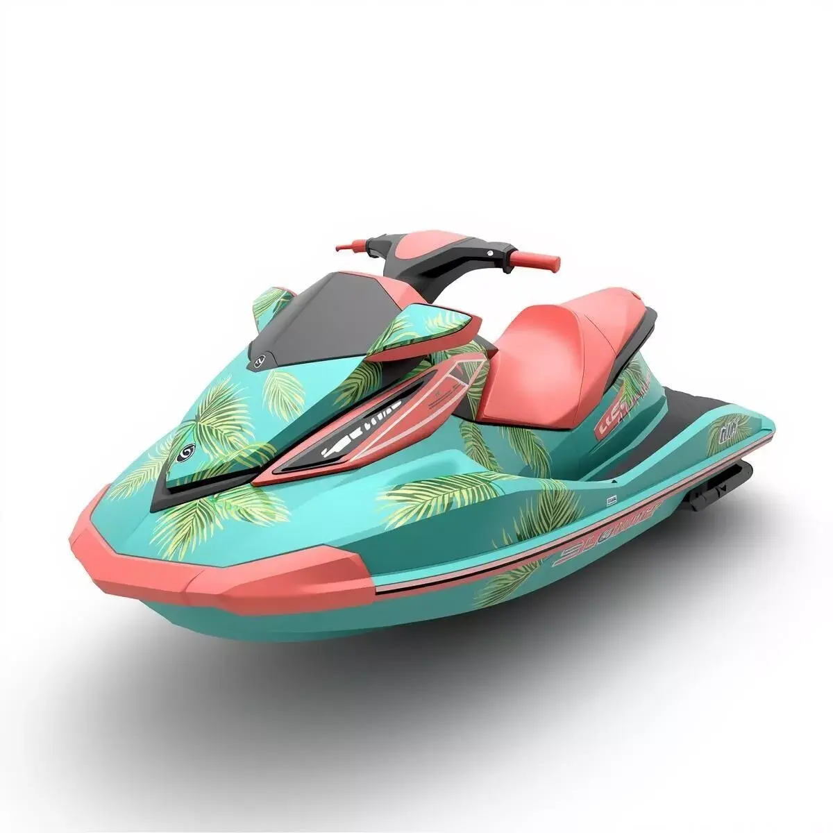 Stylized Tropical Jet Ski  Model Low-poly 3D model
