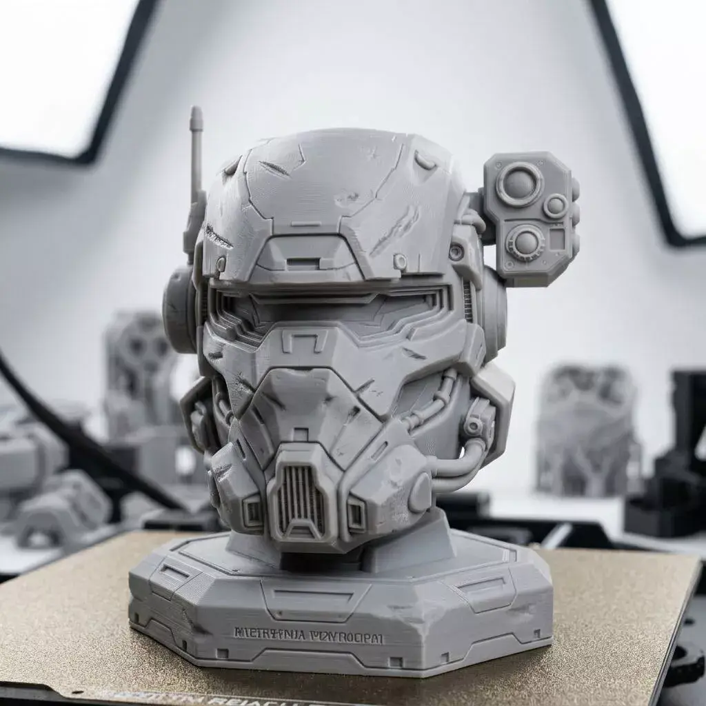 Cybernetic Mercenary Helmet 3D print model