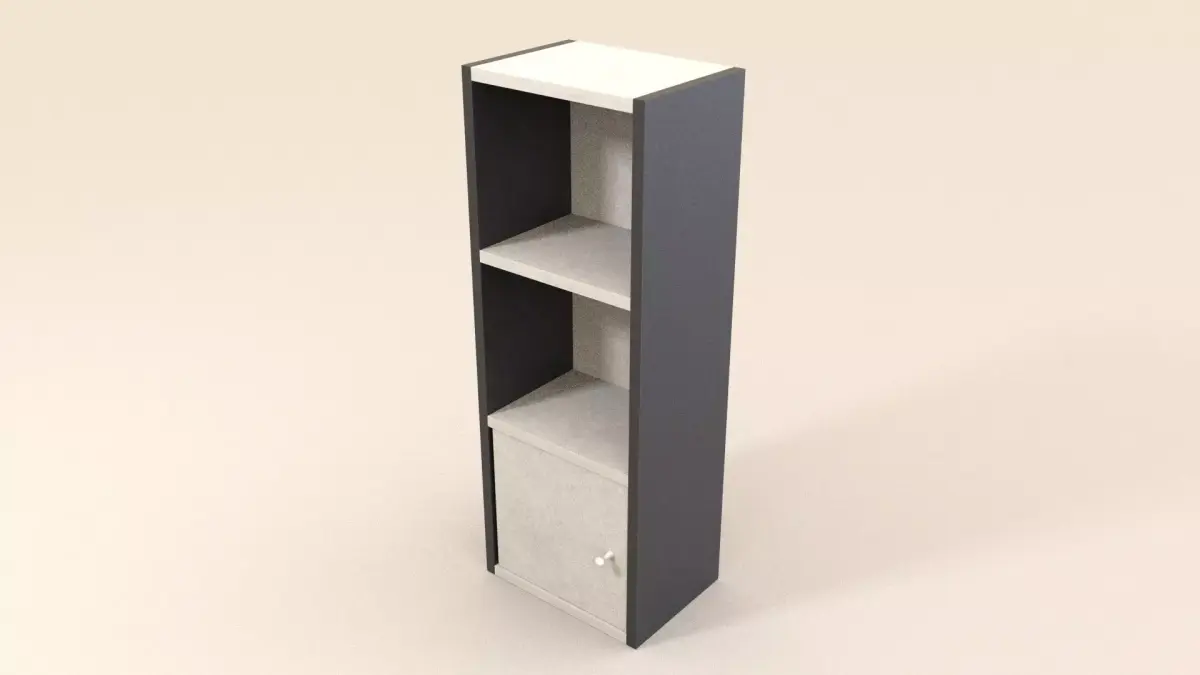 Shelves 3D Model tall bookcase with Free 3D model