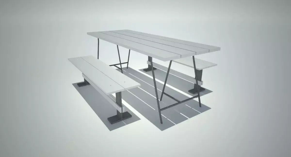 Dining Table Free 3D model 5