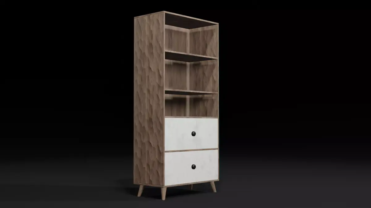 Modern Tall Drawer  Shelf Free 3D model
