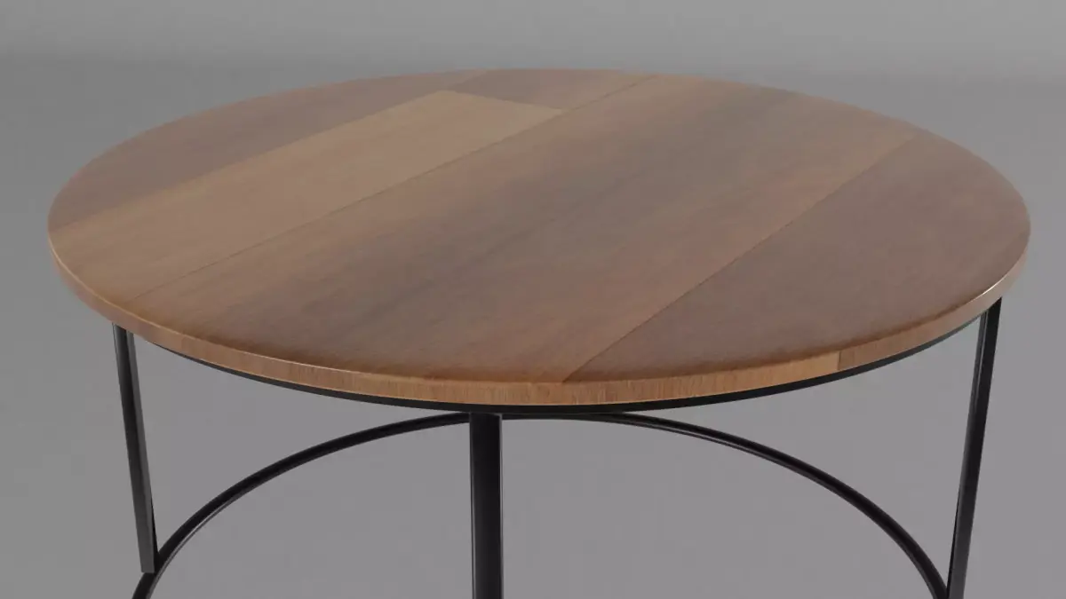 Low poly steel table Free low-poly 3D model