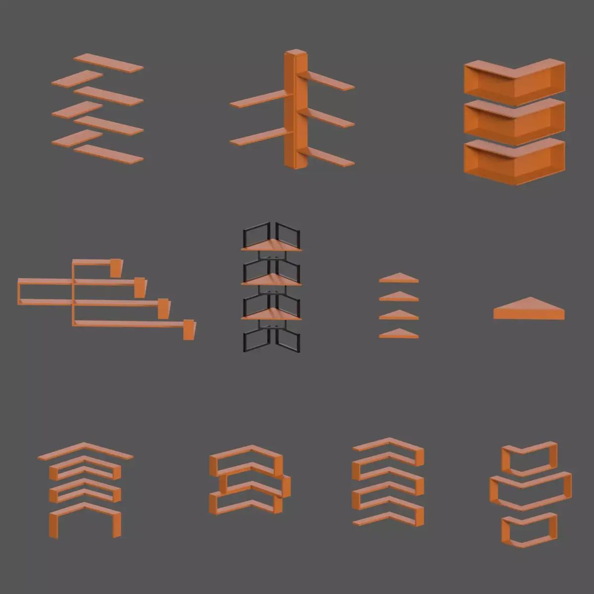 Asset Pack Furniture Free low-poly 3D model