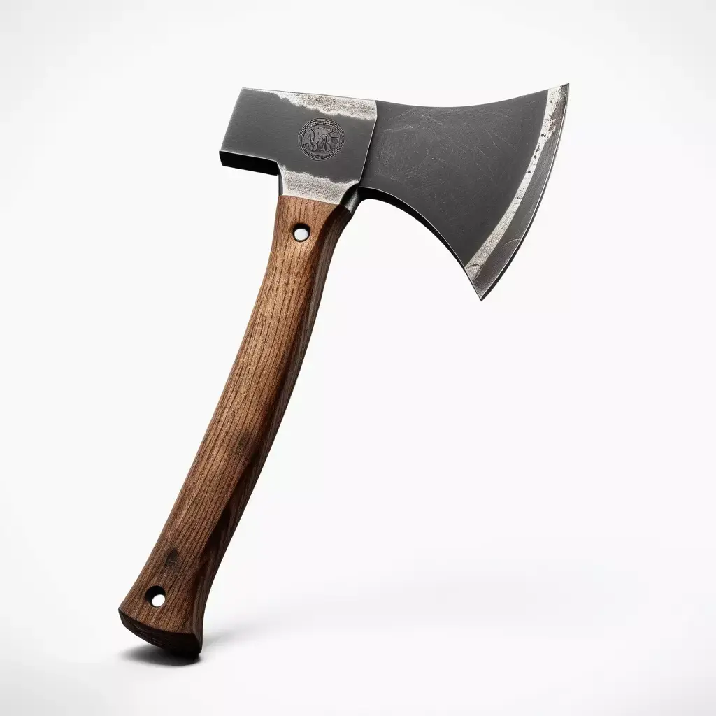 Rustic Steel Wood Handle Axe 3D model