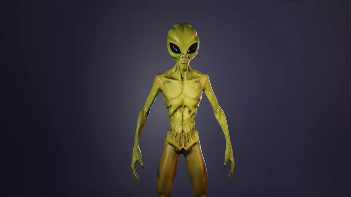Alien monster Low-poly 3D model get