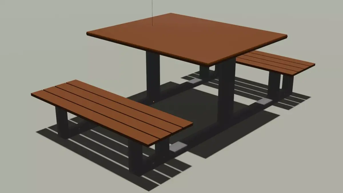 Picnic Table  Low-poly 3D model