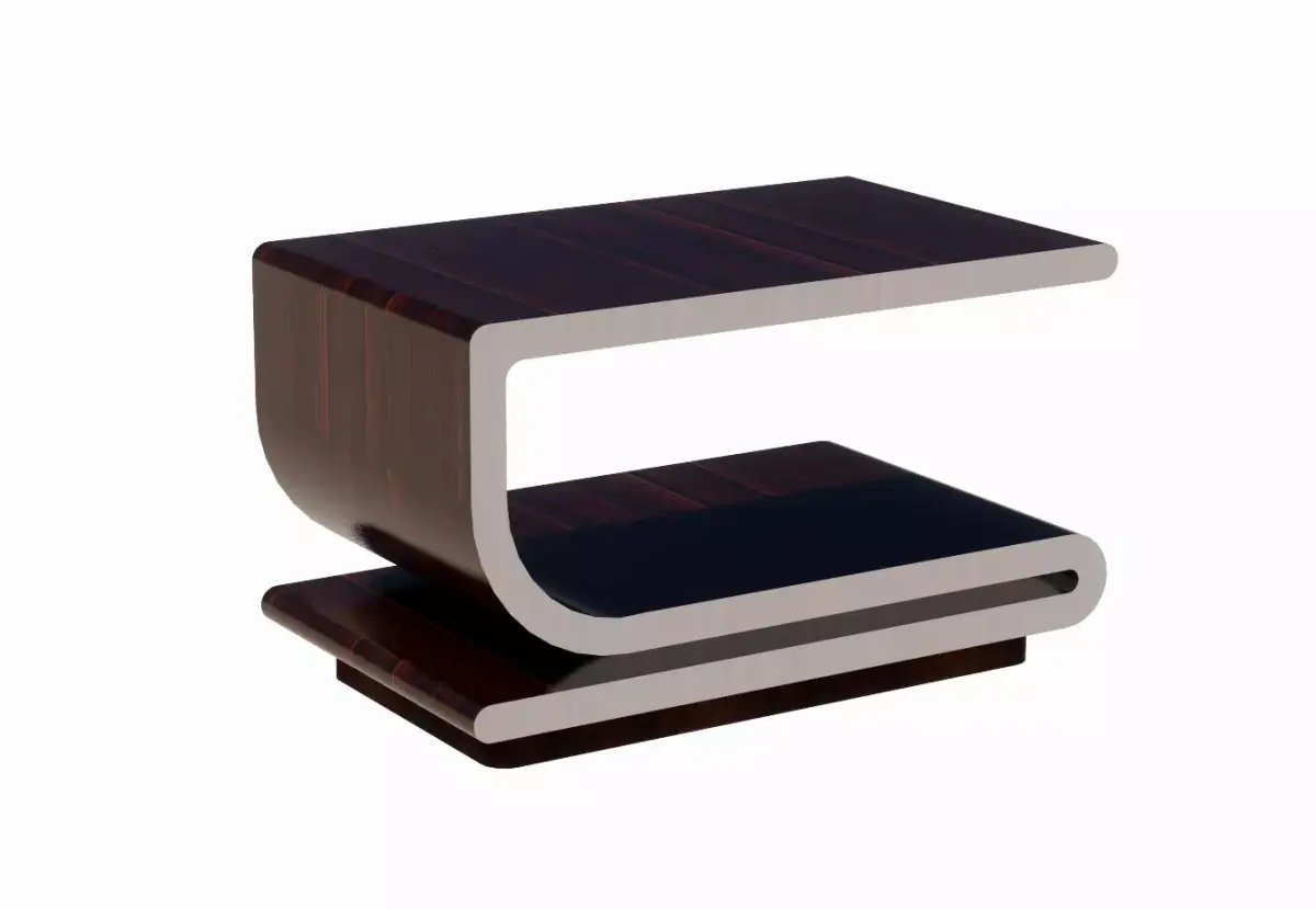 Curved Wood Table 3D model