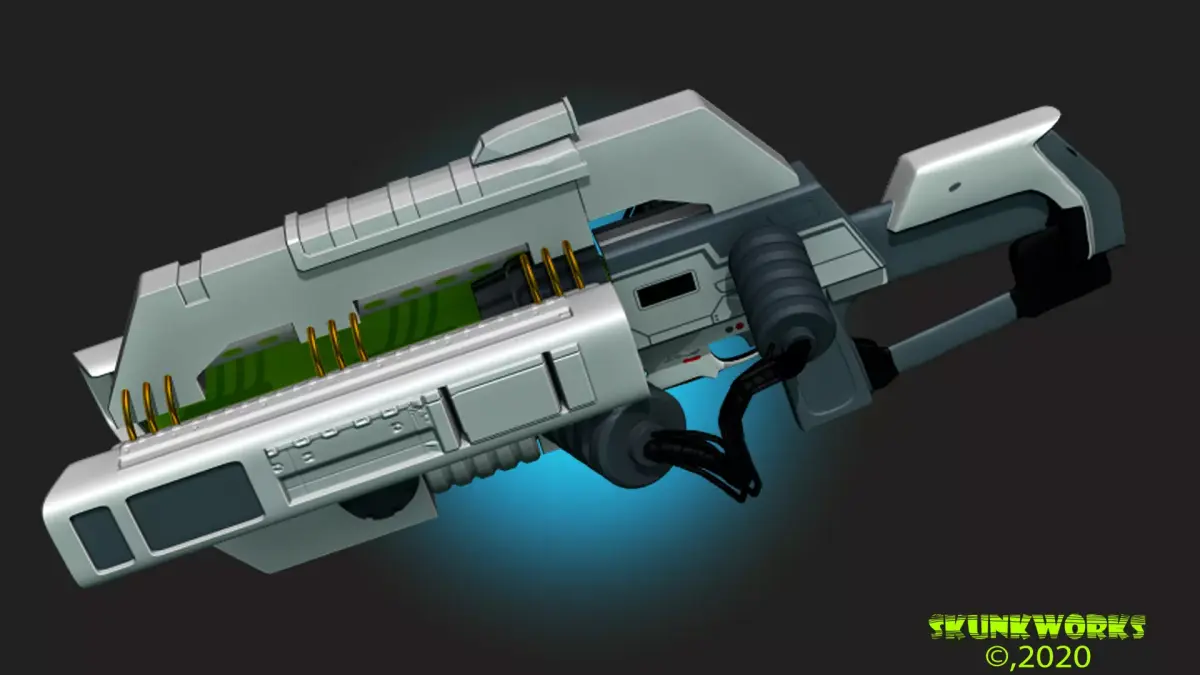 Railgun Rifle HighPoly 3DPrint 3D print model buy