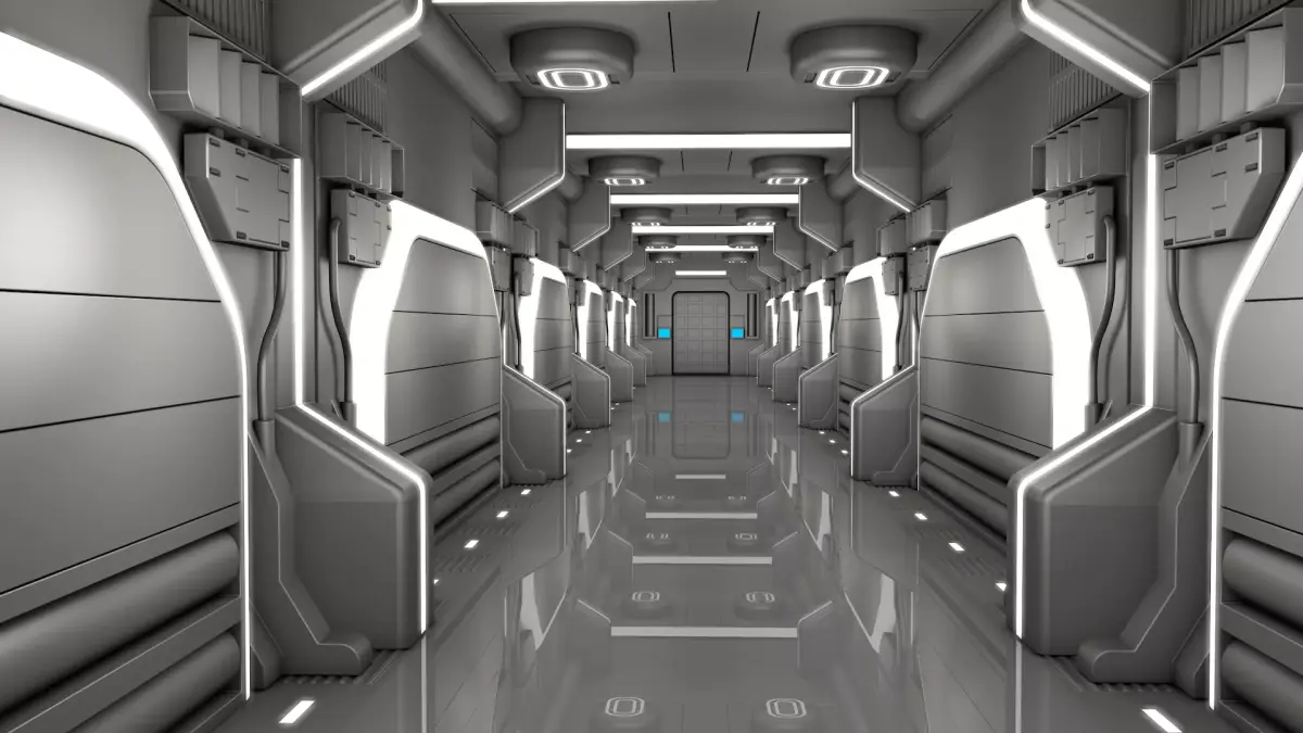 Sci Fi Corridor Laboratory 3D model buy