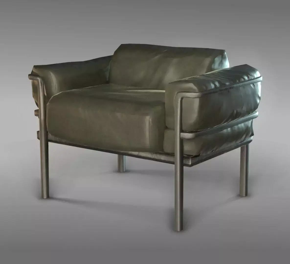 Green Video Game Chair Free low-poly 3D model