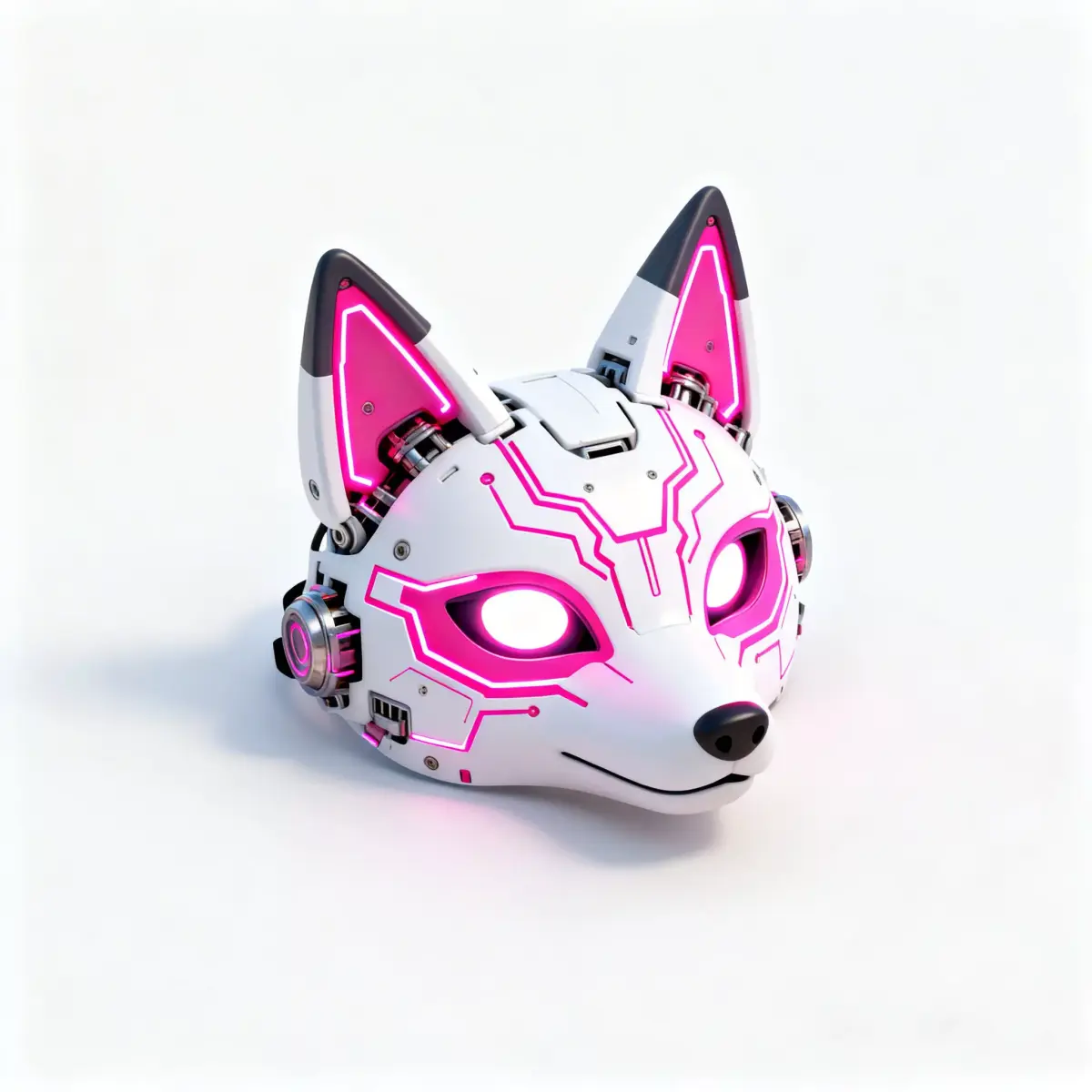 Stylized Cyber Fox Mask 3D Model 3D Model Low-poly 3D model